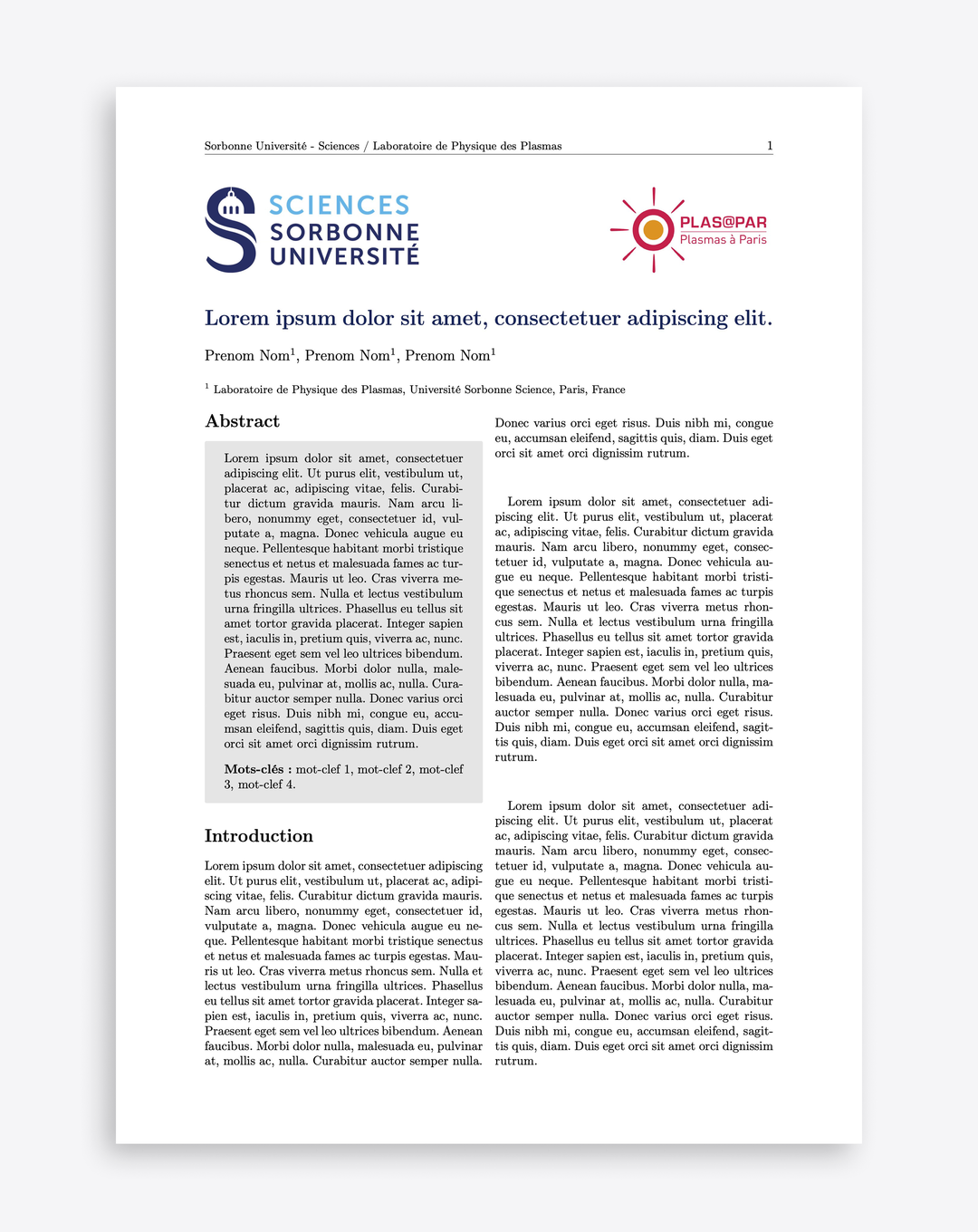 Scientific Article Template